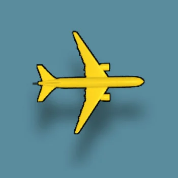 フライトレーダーの黄色の航空機